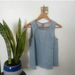 Sold! 🚩Madewell Raw Edge Cut Denim Blouse